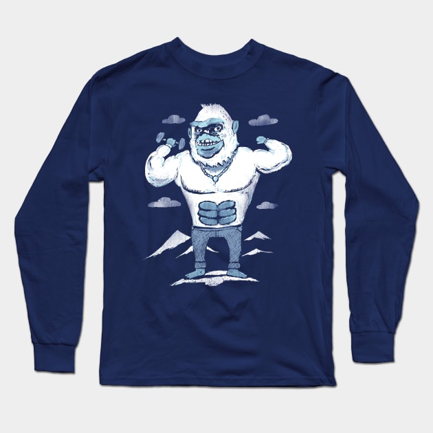 Abdominal Snowman Long Sleeve T-Shirt by Pixelmania